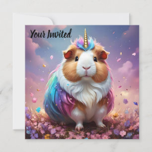 Invitation Prism Pigtail: La Licorne Radieuse Cobaye,