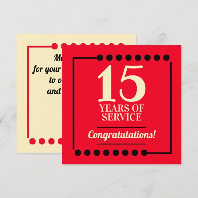 Invitation Prix de reconnaissance de l'anniversaire de l'empl (Devant / Derrière)