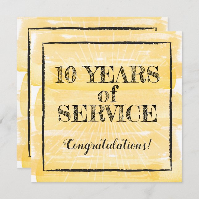 Invitation Prix de reconnaissance de l'anniversaire de l'empl (Devant / Derrière)