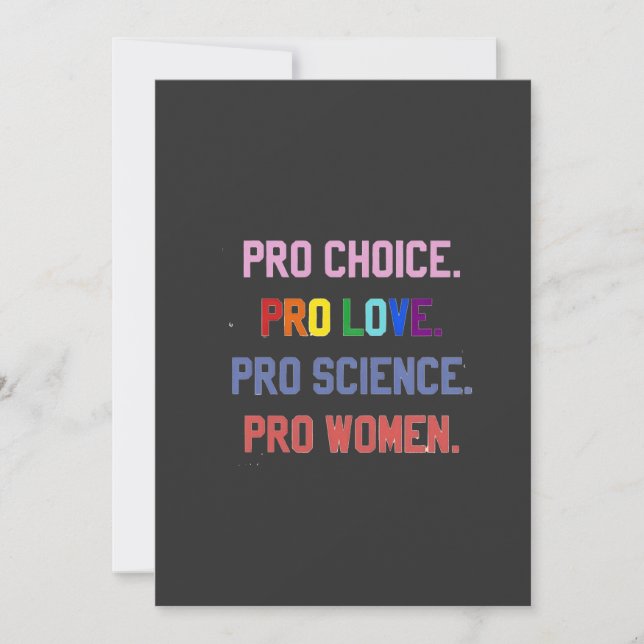 Invitation Pro-Choice Pro-Life Pro-Science Pro-Femmes (Devant)