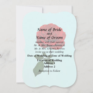 Invitation Produits de mariage Rose Rouge d'Été