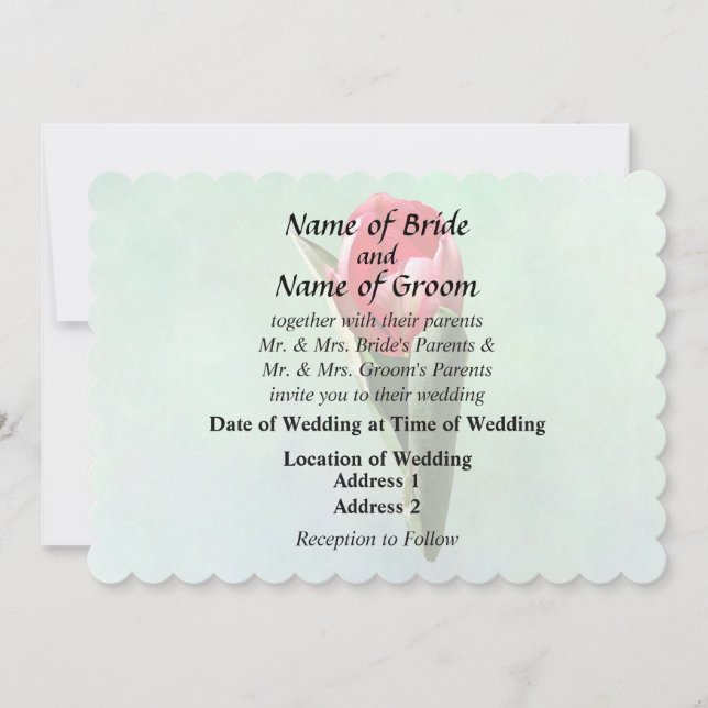 Invitation Produits Mariages Tulip surpris (Devant)