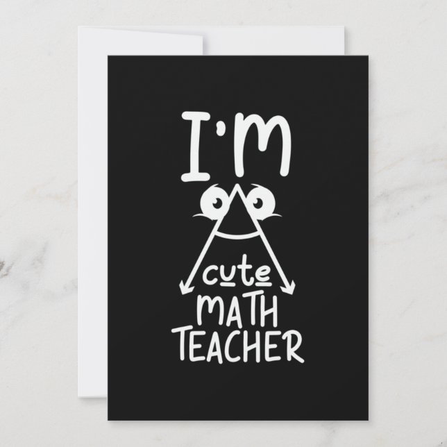 Invitation Prof de maths Je suis professeur de mathématiques (Devant)