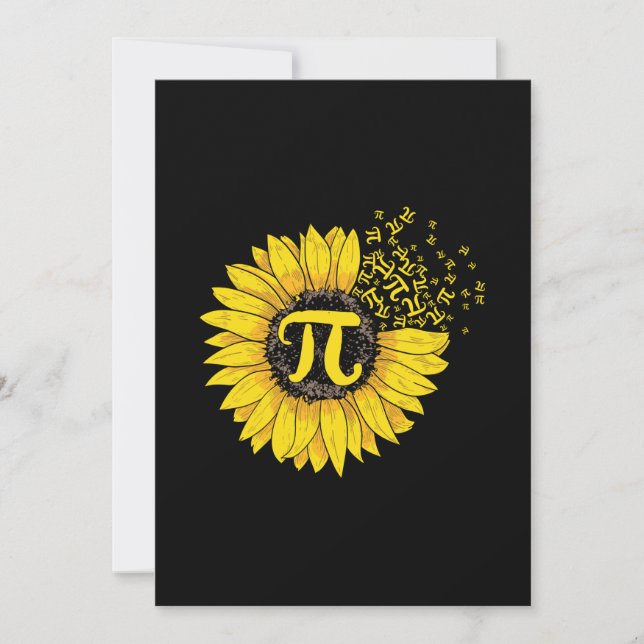 Invitation Prof de maths Pi Nombre Tournesol (Devant)