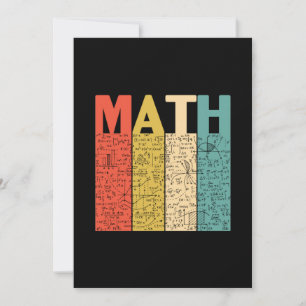 Invitation Prof de maths vintage définition des maths