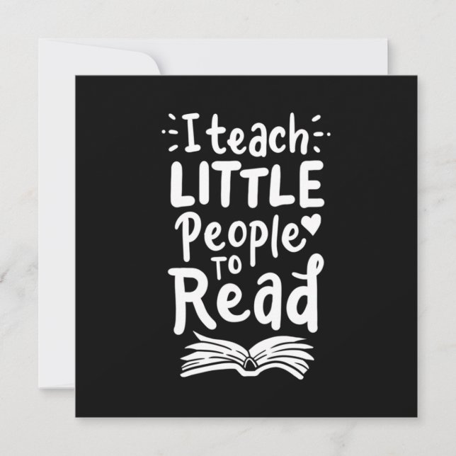 Invitation Professeur Cadeaux | J'Apprends Aux Petits À Lire (Devant)