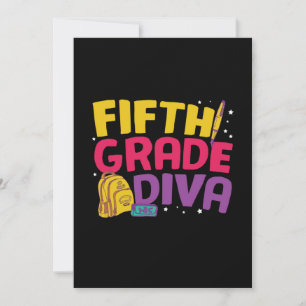 Invitation Professeur de 5e année Diva de cinquième année