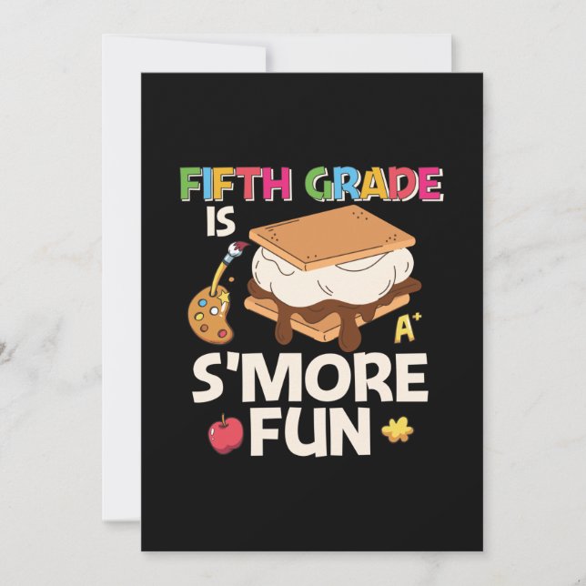 Invitation Professeur de 5e année La cinquième année est plus (Devant)