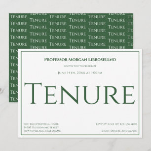 Invitation Professeur Green Profession Professeur Fête Invita