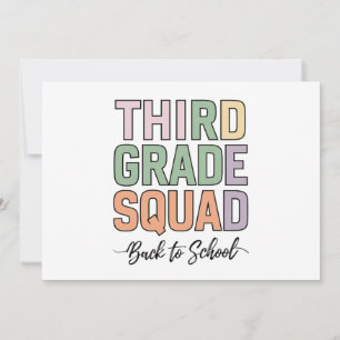 Invitation Professeurs d'équipe de troisième année Enfants 3e