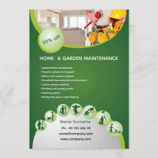 Invitation Professional handyman flyer template 