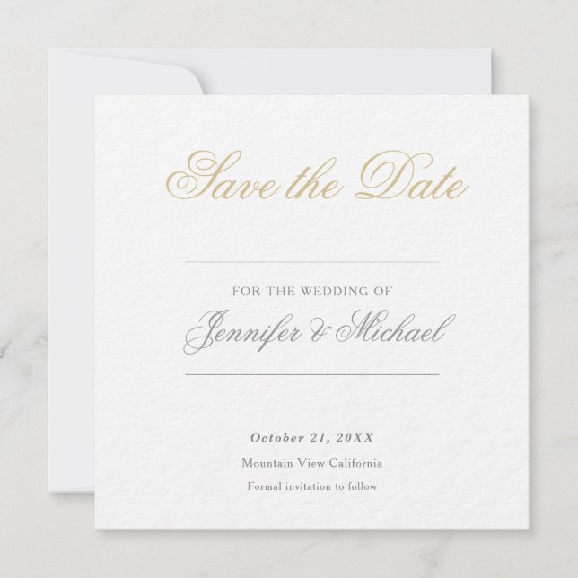 Invitation Professionnel de mariage minimaliste (Devant)
