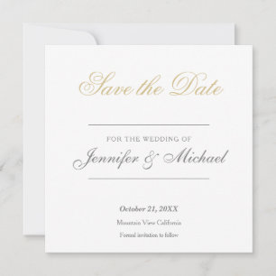 Invitation Professionnel de mariage minimaliste