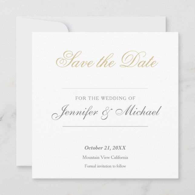 Invitation Professionnel de mariage minimaliste (Devant)