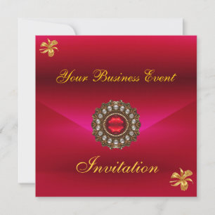 Invitation professionnelle toutes occasions Rouge 
