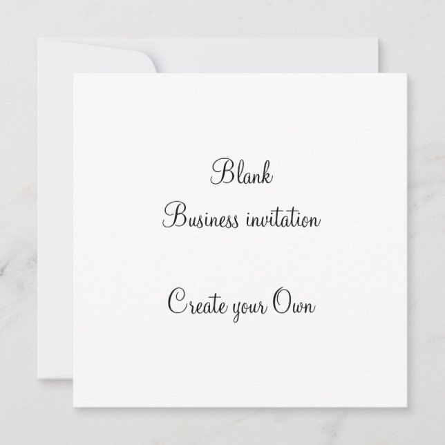 Invitation professionnelle vierge (Devant)