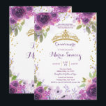 Invitation Profond Rose Mis Quince<br><div class="desc">Rose Profond pourpre Mis Quince Invitation Mis Quince Anos,  15e anniversaire, </div>