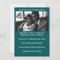 Profond Turquoise des années 1960 Black Mariage Lo