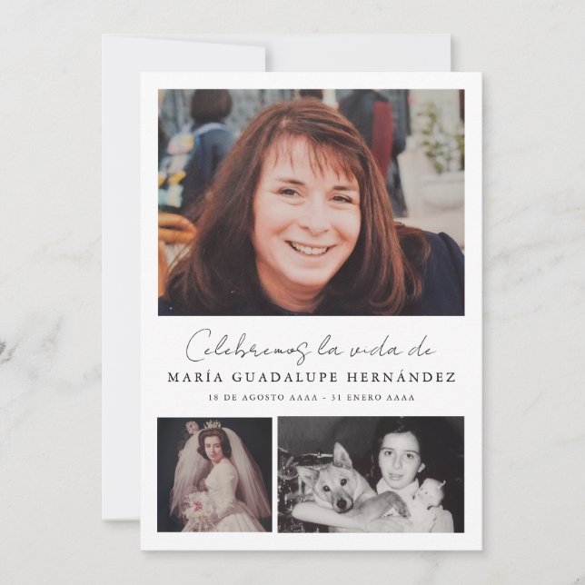 Invitation Programa Funéraire Cristiano en Español Funéraille (Devant)