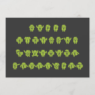 Invitation Programmateur de logiciel de joyeux anniversaire