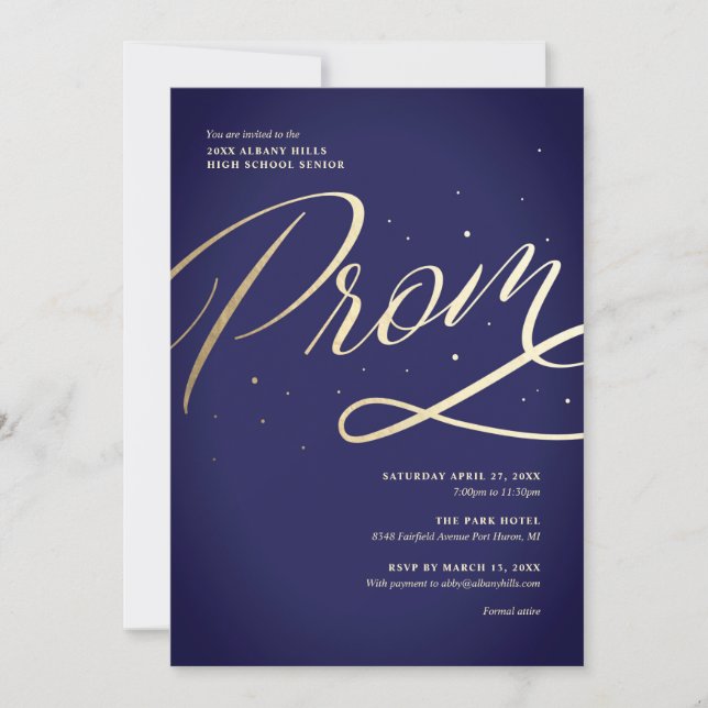 Invitation Prom Moderne (Devant)