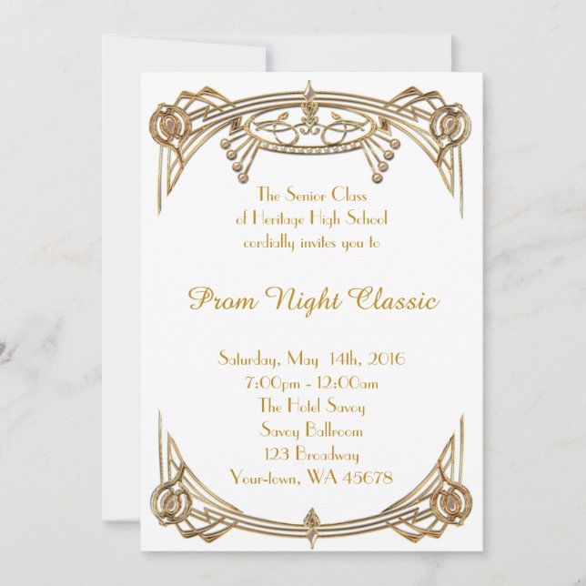 Invitation Prom Night Classic (Devant)