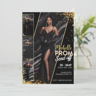 Invitation PROM PERSONNALISÉ ENVOI Photo Mode glamour