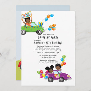 Invitation Promenade Amusante Par Birthday Boy Party