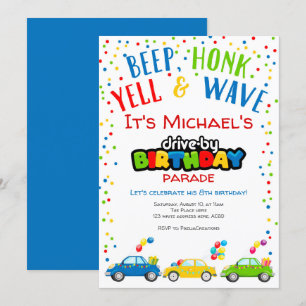 Invitation Promenade d'anniversaire, anniversaire de garçon