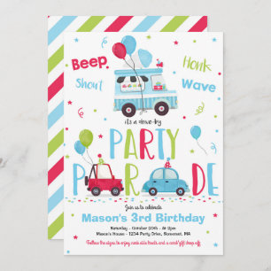 Invitation Promenade D'Anniversaire De Snow Cone Par Annivers