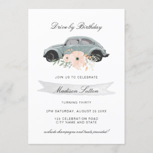 Invitation Promenade d'anniversaire par Watercolor Beetle Flo