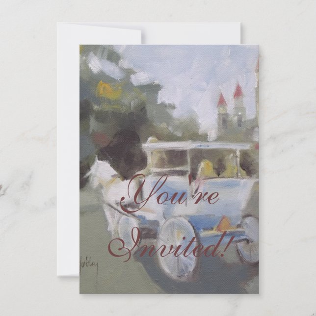 Invitation Promenade en calèche touristique (Devant)