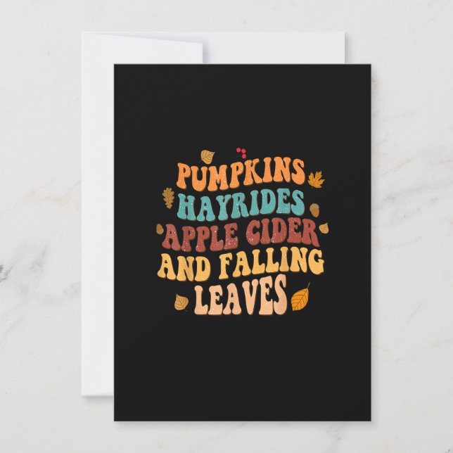 Invitation Promenades en charrette dans les feuilles de citro (Devant)