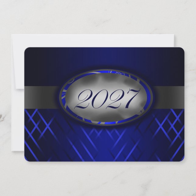 Invitation Promotion 2027 Bleu et Argent (Devant)