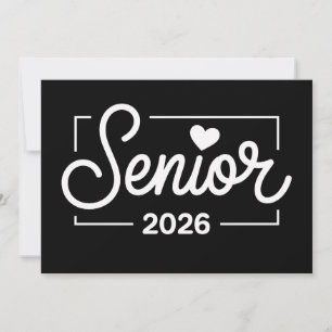 Invitation Promotion de fin d'études 2026 Cœur de diplômé sen