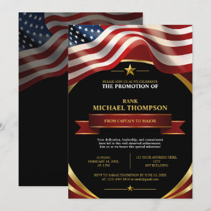 Invitation Promotion de la marine américaine Drapeau améric