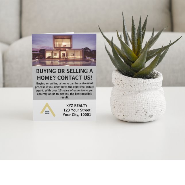 Invitation Promotion immobilière moderne et élégante (realtor marketing card)