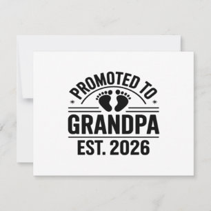 Invitation Promu Grand-père, Établi 2026, Drôle Nouveau Grand