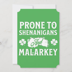 Invitation Prone aux Farces et au Baratin St Patrick's Day