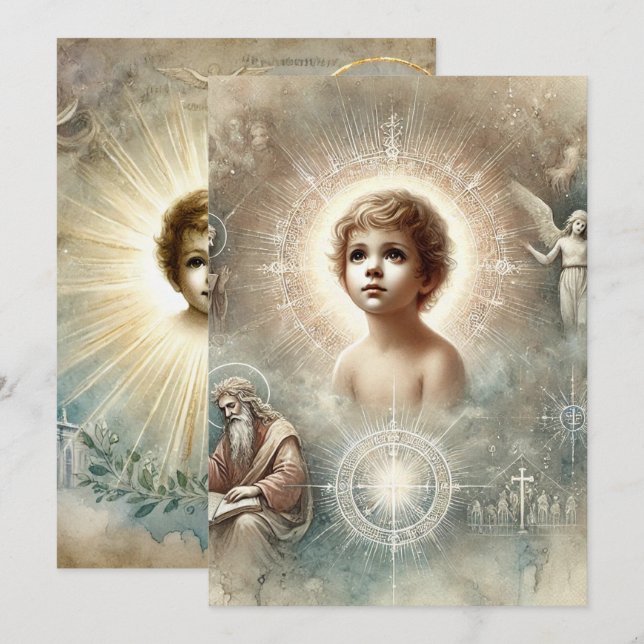 Invitation Prophétie biblique imprimable de Jésus Scrapbook (Devant / Derrière)