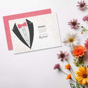 Invitation Proposition Confetti du porte-anneau de Tuxedo