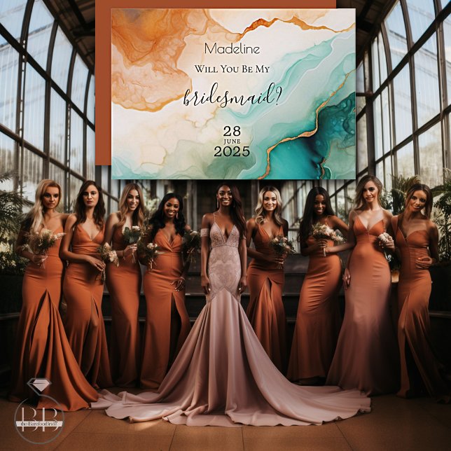 Invitation Proposition d'Agate Abstrait moderne en terre cuit (Créateur téléchargé)