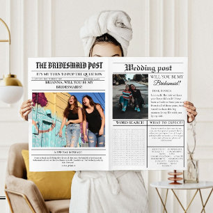 Invitation Proposition de Bridemaids moderne Enveloppement de