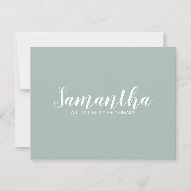 Invitation Proposition de Bridesmaid de script moderne (Devant)