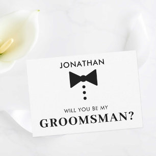 Invitation Proposition de Groomsman personnalisée Tuxedo mode