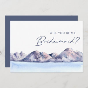 Invitation Proposition de la Bridesmaid de Winter Mountain