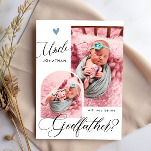 Invitation Proposition de parrain de photo moderne