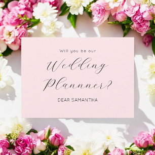 Invitation Proposition de planificateur de mariage rose 