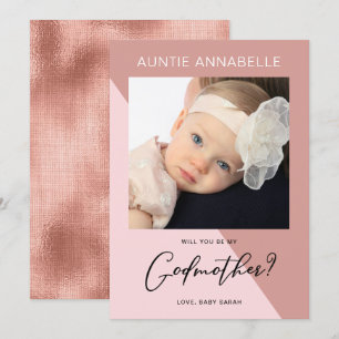 Invitation Proposition d'or de la mère d'or Rose moderne