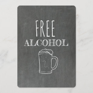 Invitation Proposition drôle HOMME libre de l'alcool